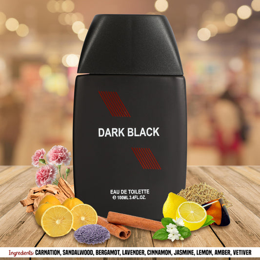 Dark Black Spray Cologne Eau De Toilette For Men - 100ML/3.4 FL.OZ.