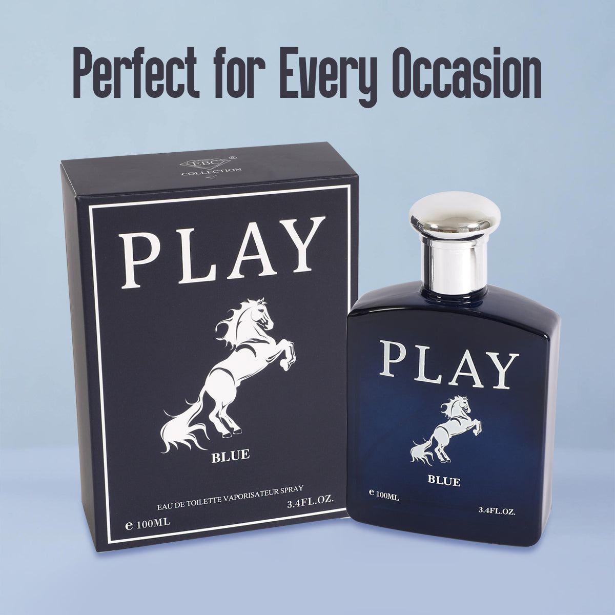 Play Blue Spray Cologne Eau De Toilette For Men - 100ML/3.4 FL.OZ./3PCS