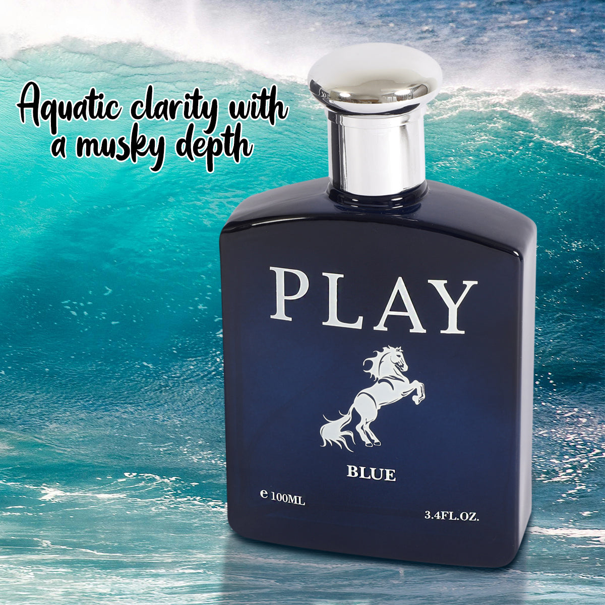 Play Blue Spray Cologne Eau De Toilette For Men - 100ML/3.4 FL.OZ./3PCS