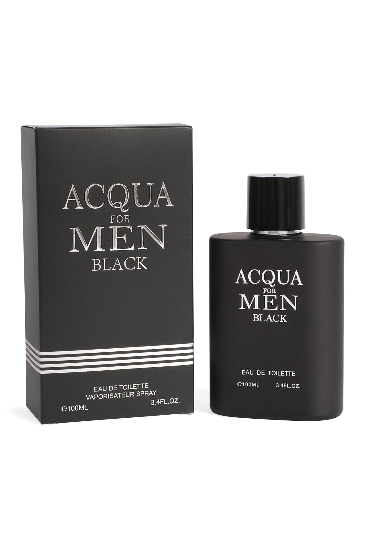 ACQUA FOR MEN BLACK SPRAY COLOGNE EAU DE TOILETTE FOR MEN - 100ML/3.4 FL.OZ.