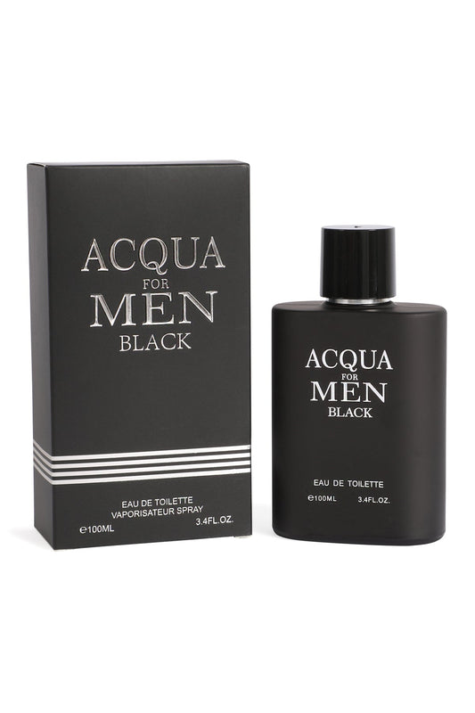 ACQUA FOR MEN BLACK SPRAY COLOGNE EAU DE TOILETTE FOR MEN - 100ML/3.4 FL.OZ.