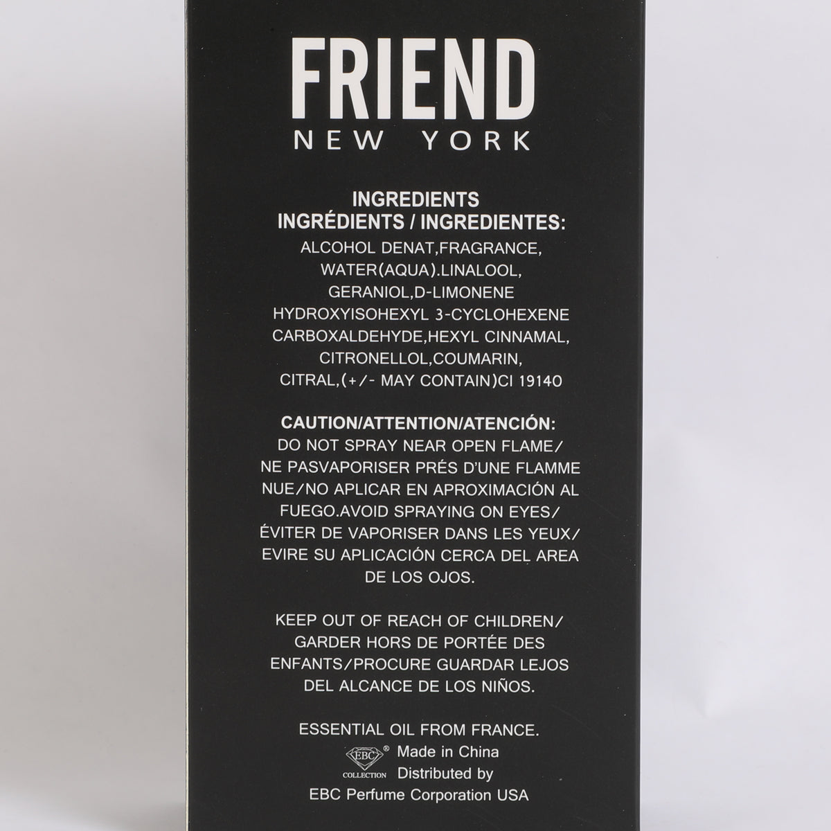 FRIEND SPRAY COLOGNE EAU DE TOILETTE FOR MEN - 100ML/3.4 FL.OZ.