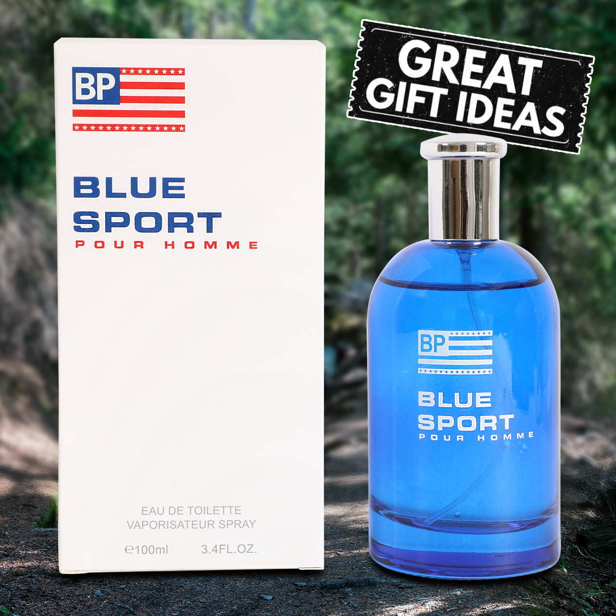 Blue Sport Spray Cologne Eau De Toilette For Men - 100ML/3.4 FL.OZ./3PCS