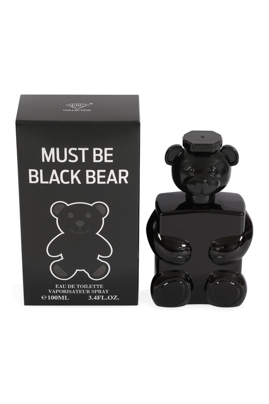 MUST BE BLACK BEAR SPRAY COLOGNE EAU DE TOILETTE FOR MEN - 100ML/3.4 FL.OZ.