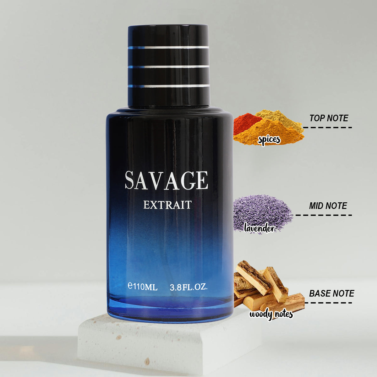 Savage Extrait Spray Perfume Eau De Parfum For Men - 100ML/3.4FL.OZ./3PCS