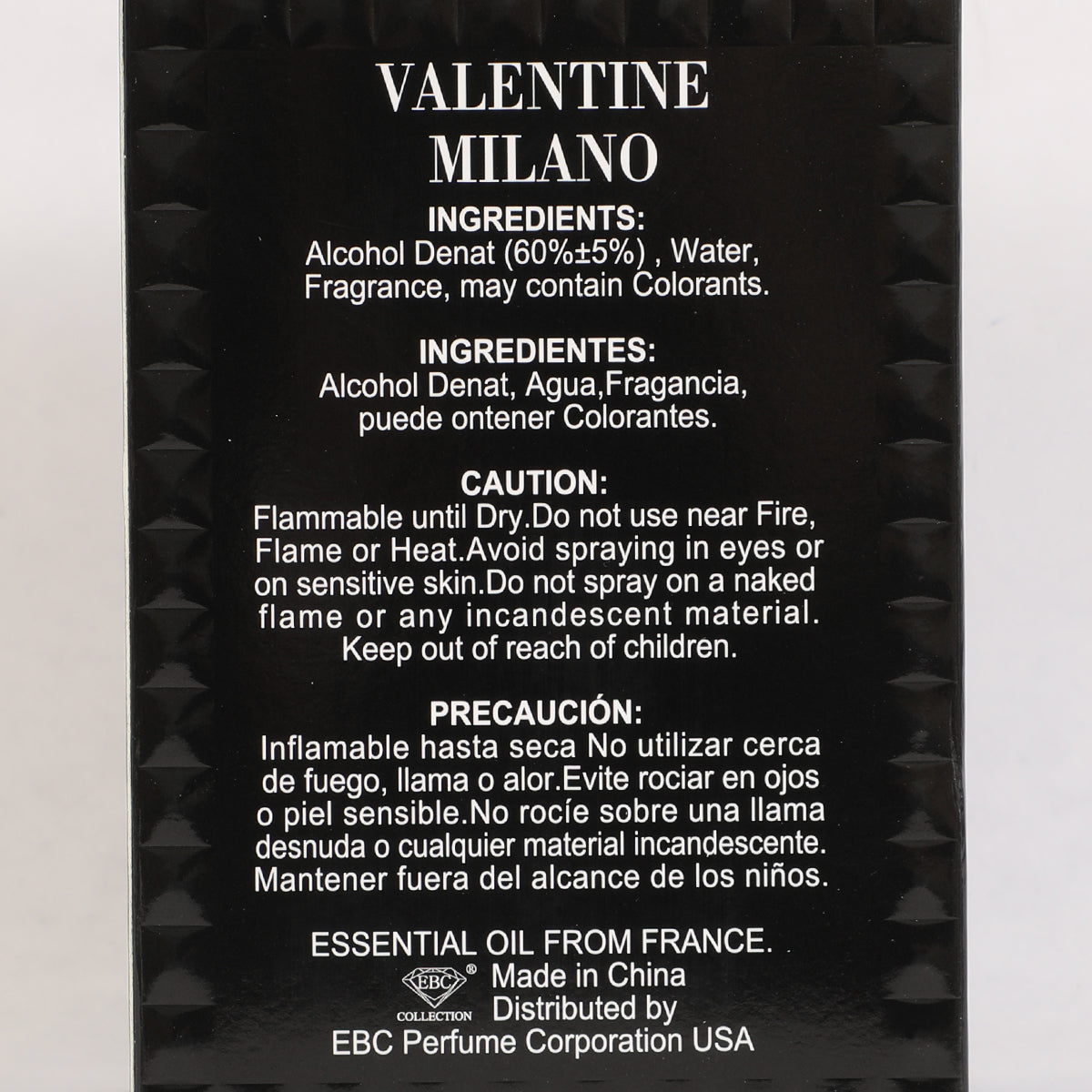 Valentine Milano Spray Perfume Eau De Parfum For Men - 100ML/3.4FL.OZ./3PCS