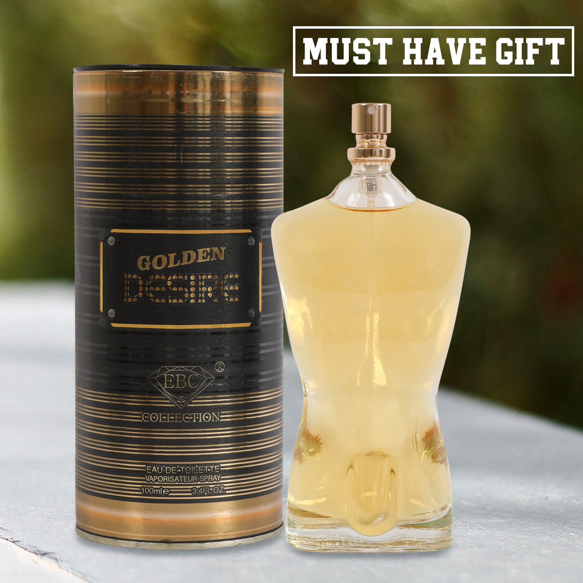 Golden Desire Spray Cologne Eau De Toilette For Men - 100ML/3.4 FL.OZ./3PCS