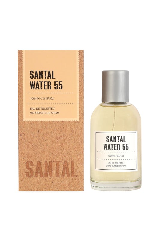 Santal Water 55 Spray Perfume Eau De Toilette For Men And Women - 100ML/3.4 FL.OZ./3PCS