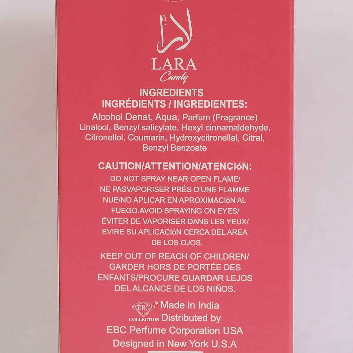 Lara Candy Spray Perfume Eau De Parfum For Women - 100ML/3.4 FL.OZ./3PCS