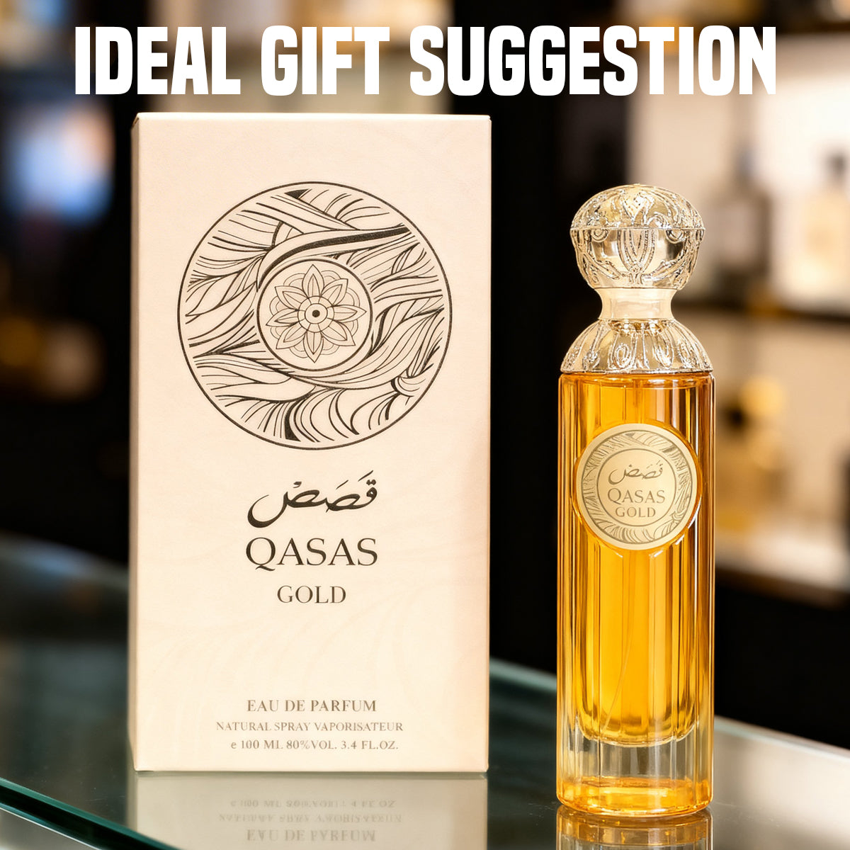 Qasas Gold Spray Perfume Eau De Parfum For Men And Women - 100ML/3.4FL.OZ./3PCS