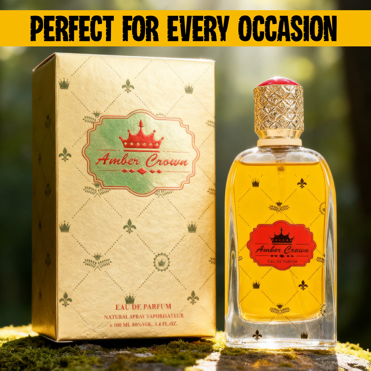 Amber Crown Spray Perfume Eau De Parfum For Men And Women - 100ML/3.4FL.OZ./3PCS