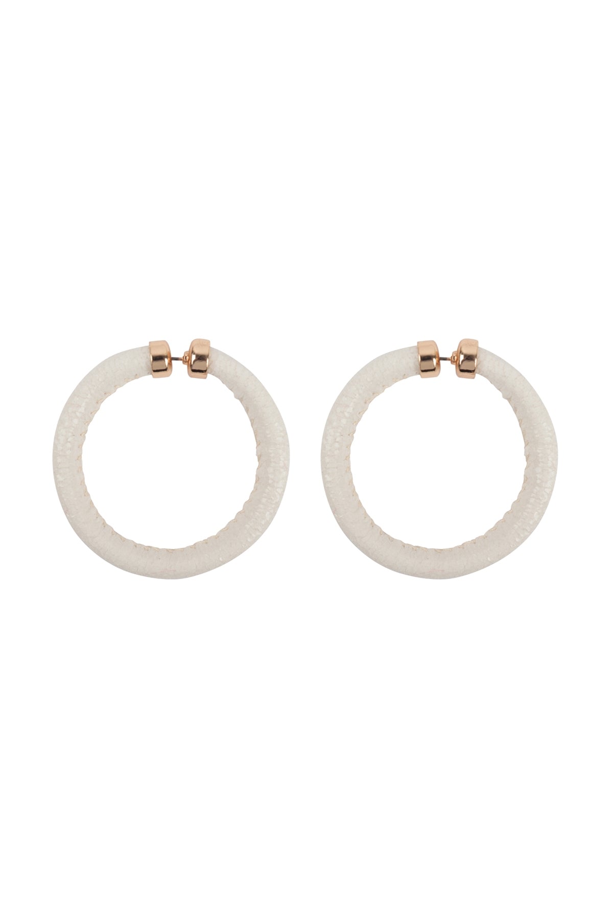 Glitter PU Leather Hoop Earrings