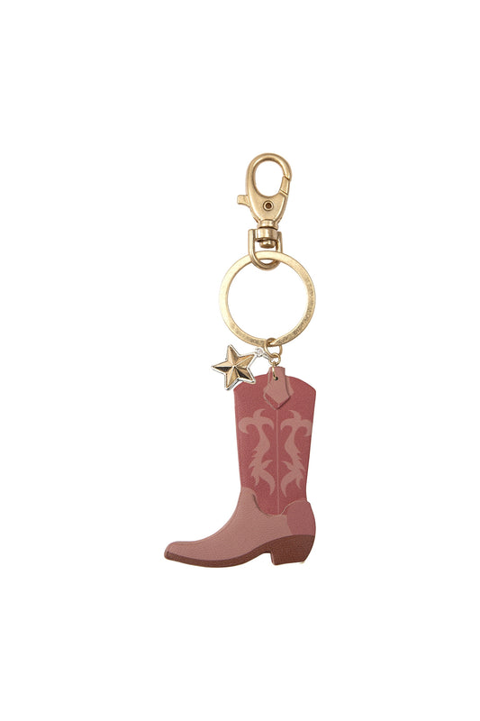 Western Boot Cowboy PU Leather Keychain