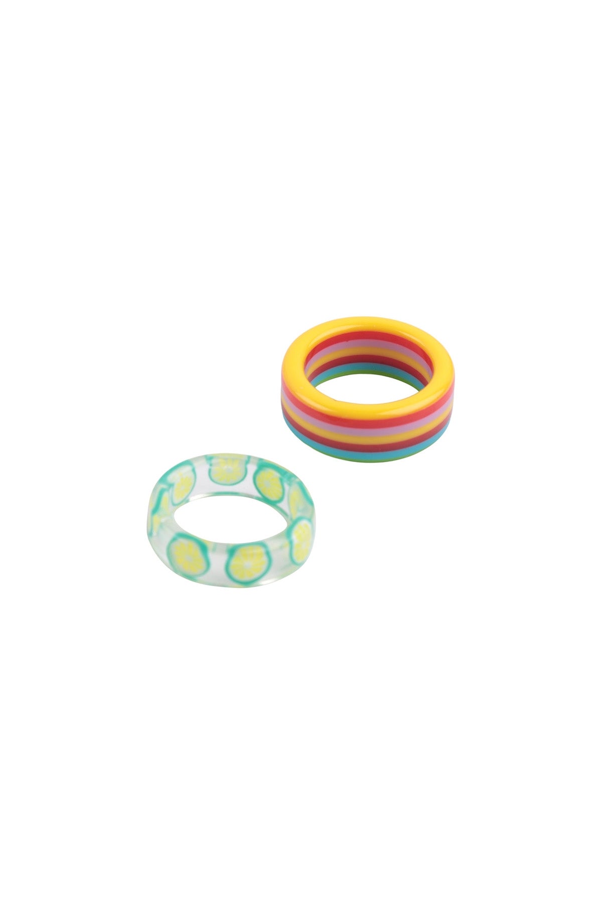 Resin Color 2 Pcs Ring Set