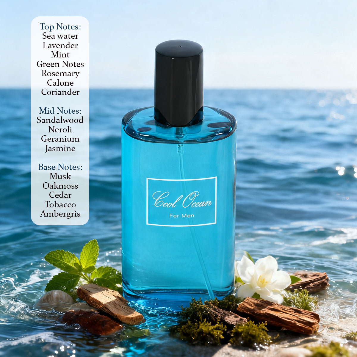 Cool Ocean Spray Perfume Eau De Parfum For Men - 100ML/3.4FL.OZ./3PCS
