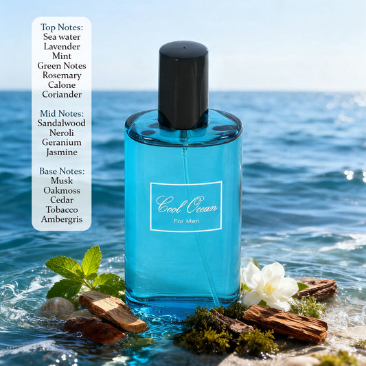 Cool Ocean Spray Perfume Eau De Parfum For Men - 100ML/3.4FL.OZ./3PCS