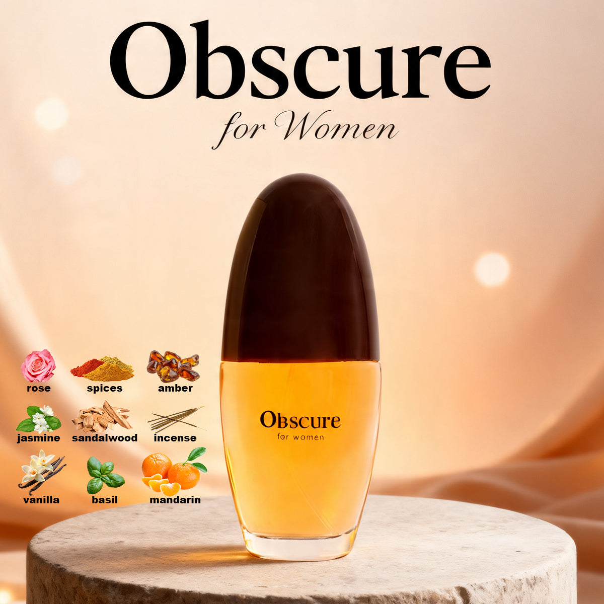 Obscure Spray Perfume Eau De Parfum For Women - 100ML/3.4FL.OZ./3PCS