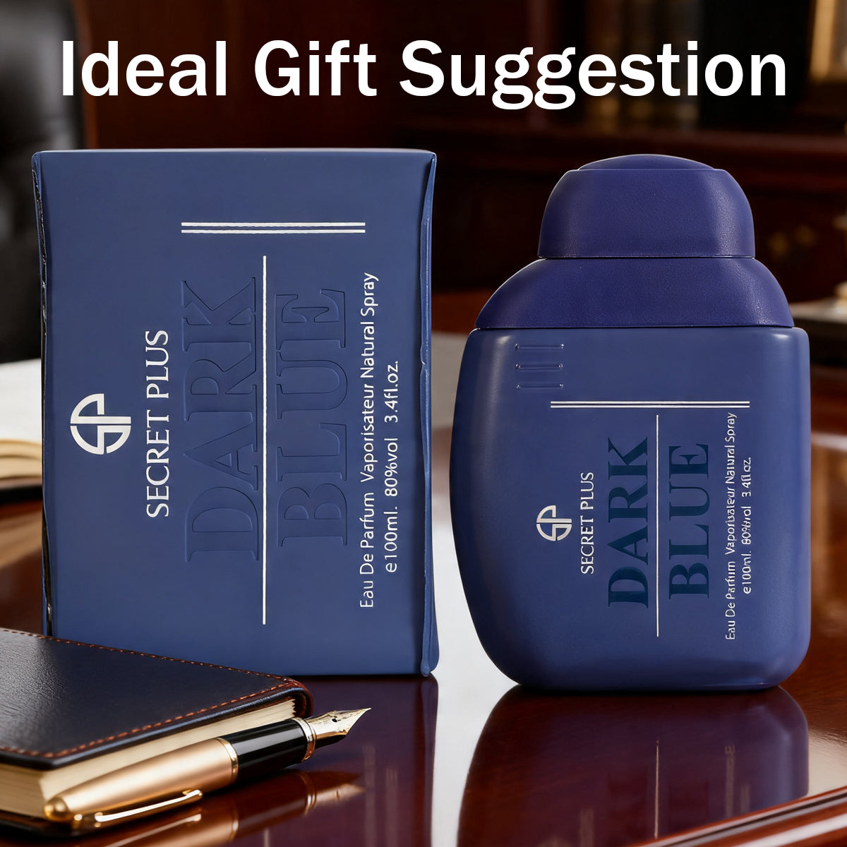 Dark Blue Spray Perfume Eau De Parfum For Men - 100ML/3.4FL.OZ./3PCS