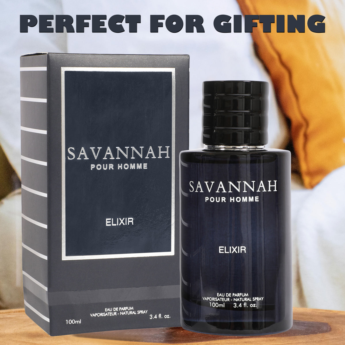 Savannah Pour Homme Elixir  Spray Cologne Eau De Parfum For Men - 100ML/3.4 FL.OZ/3PCS