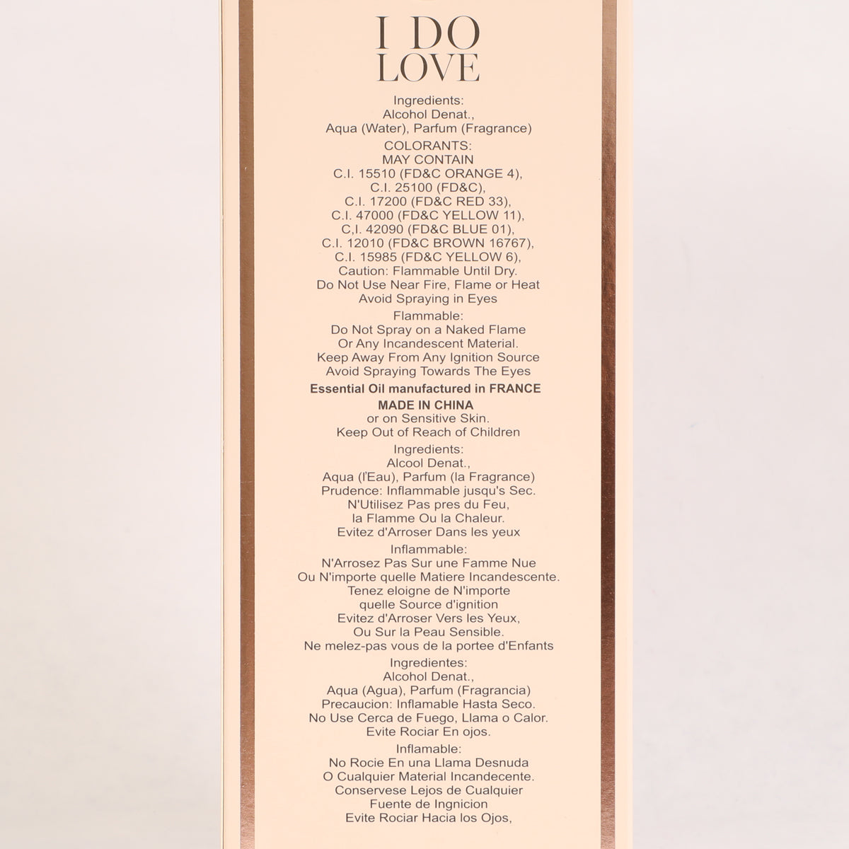 I Do Love Spray Perfume Eau De Parfum For Women - 100ML/3.4FL.OZ./3PCS