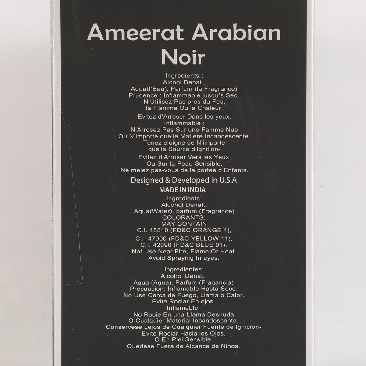 Ameerat Arabian Noir Spray Perfume Eau De Parfum For Men - 100ML/3.4FL.OZ./3PCS