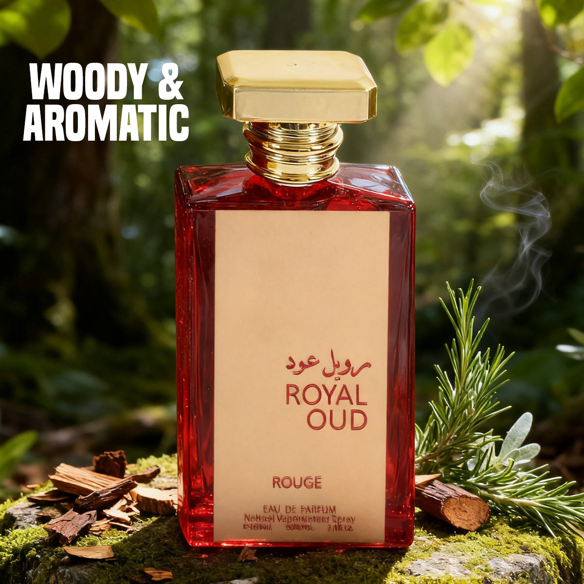 Royal Oud Rouge Spray Perfume Eau De Parfum For Men - 100ML/3.4FL.OZ./3PCS