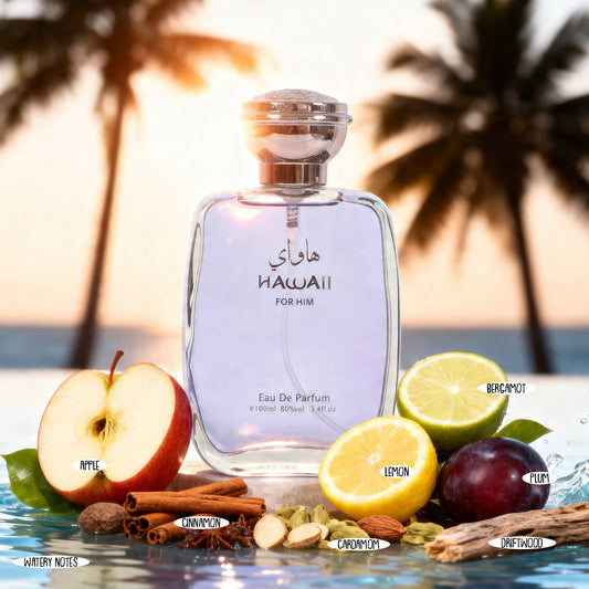Hawaii For Him Spray Perfume Eau De Parfum For Men - 100ML/3.4FL.OZ.