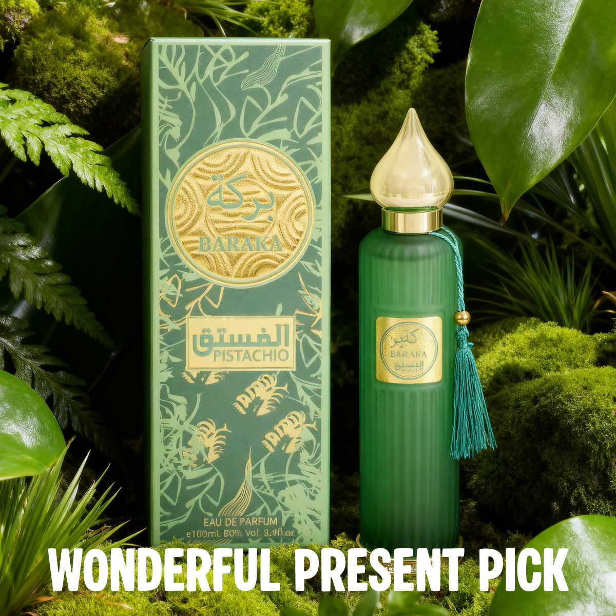 Baraka Pistachio Spray Perfume Eau De Parfum For Men And Women - 100ML/3.4FL.OZ./3PCS