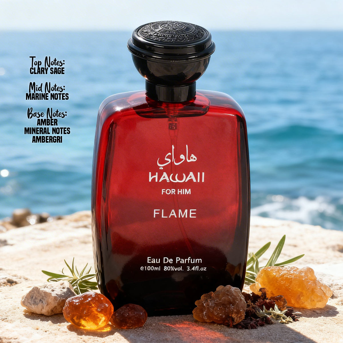 Hawaii Flame Spray Perfume Eau De Parfum For Men - 100ML/3.4FL.OZ./3PCS