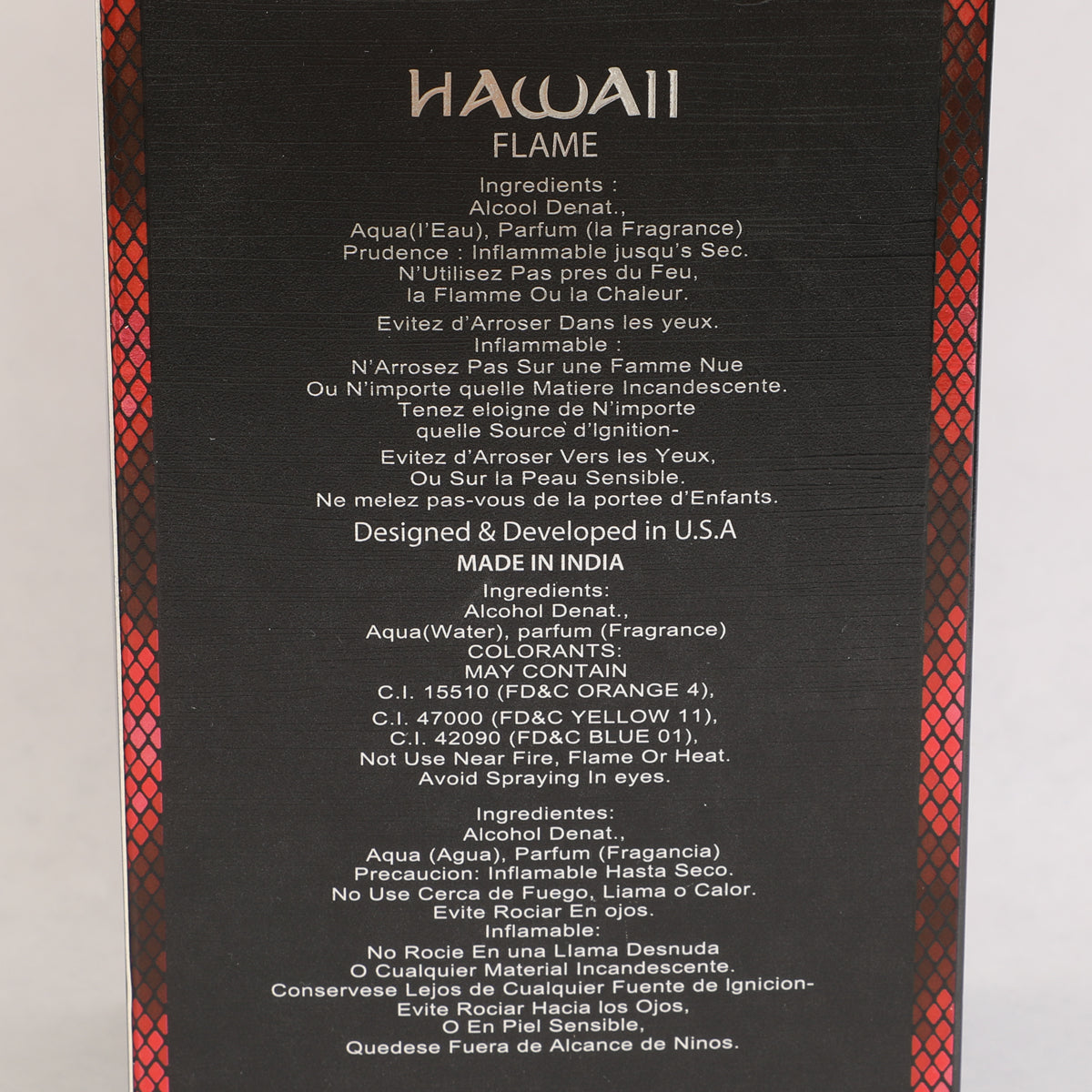 Hawaii Flame Spray Perfume Eau De Parfum For Men - 100ML/3.4FL.OZ./3PCS