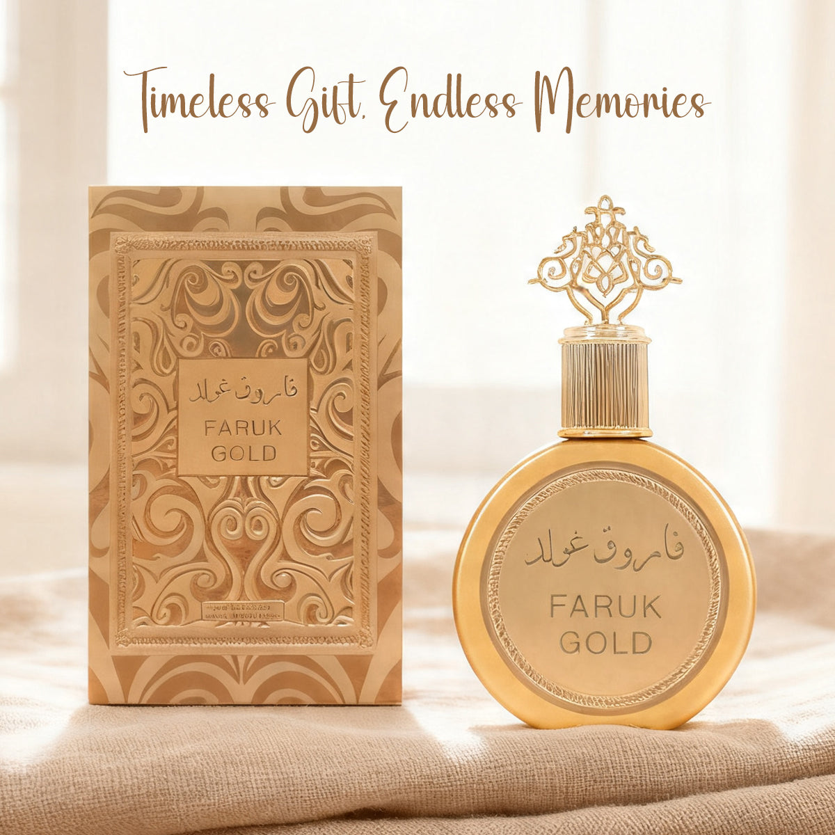 Faruk Gold Spray Perfume Eau De Parfum For Men And Women - 100ML/3.4FL.OZ./3PCS