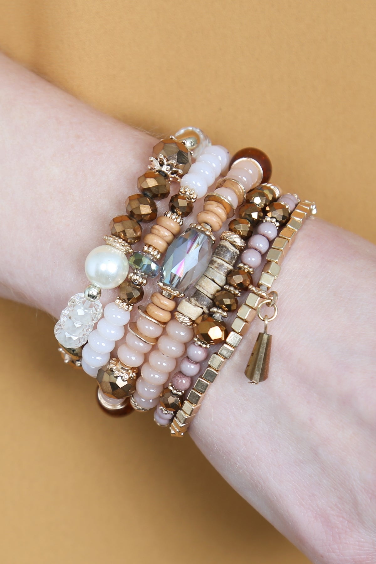 Multi Stone Beads Stackable Bracelets