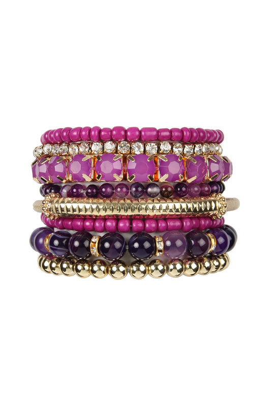 Regular Size Stack-able Beads Bracelet Set