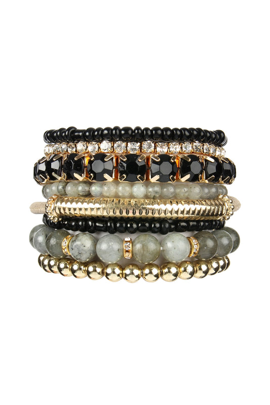 Regular Size Stack-able Beads Bracelet Set