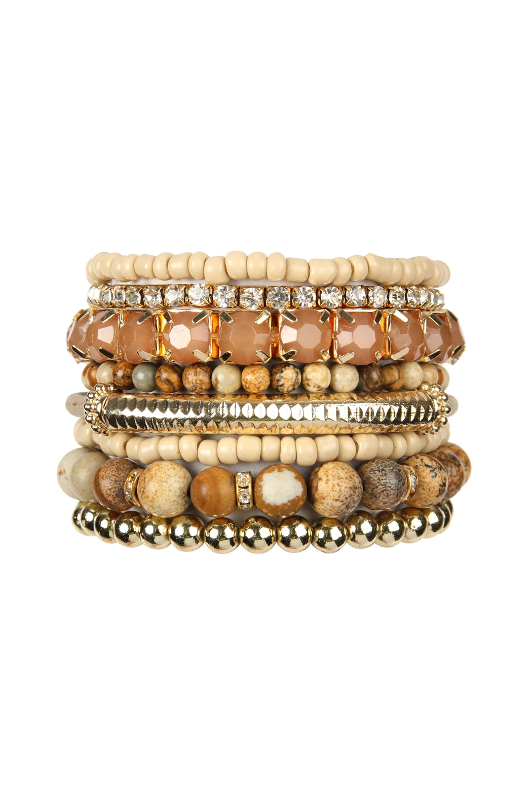 Regular Size Stack-able Beads Bracelet Set