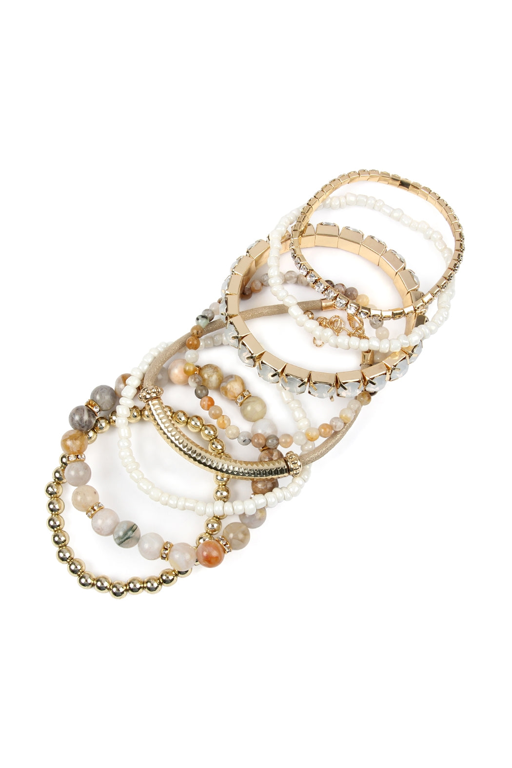 Regular Size Stack-able Beads Bracelet Set