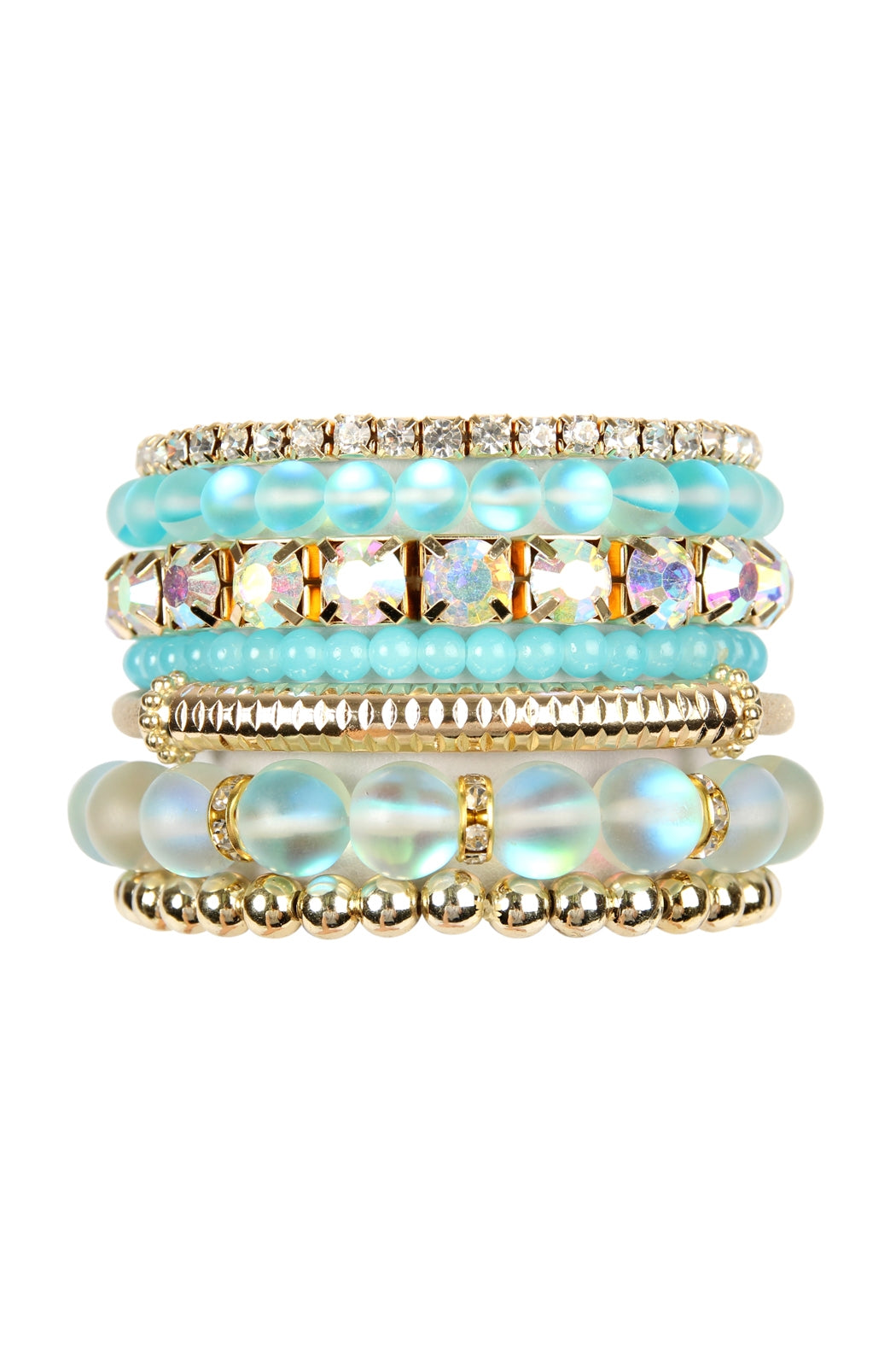 Mermaid Glass Stretch Bracelet Set