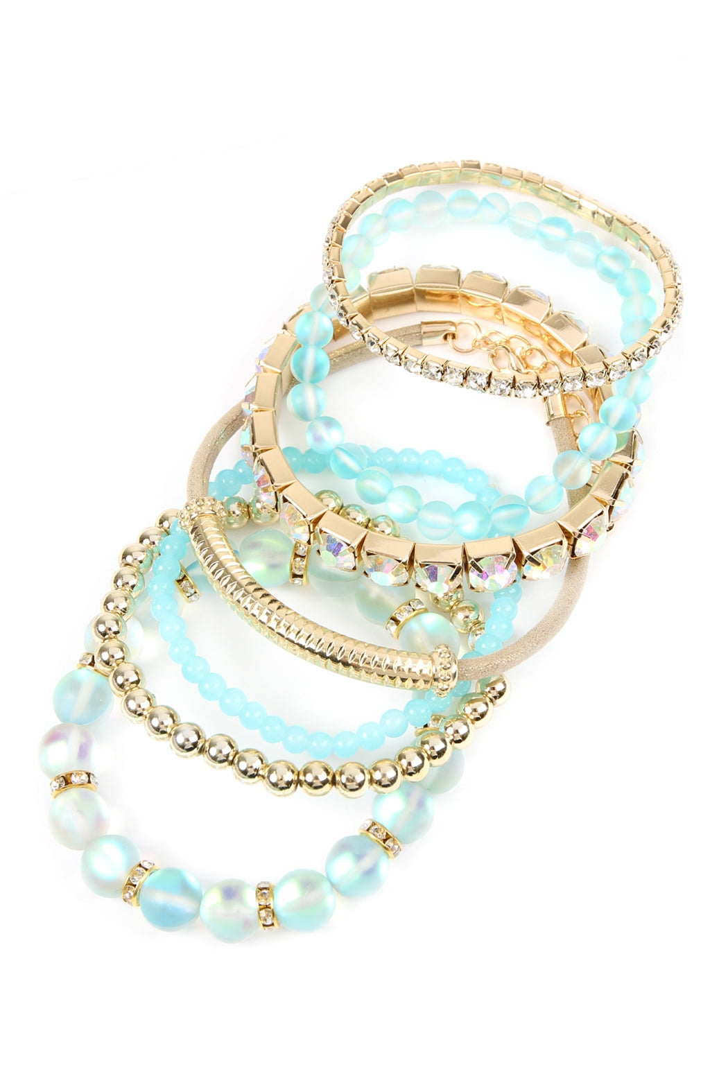 Mermaid Glass Stretch Bracelet Set
