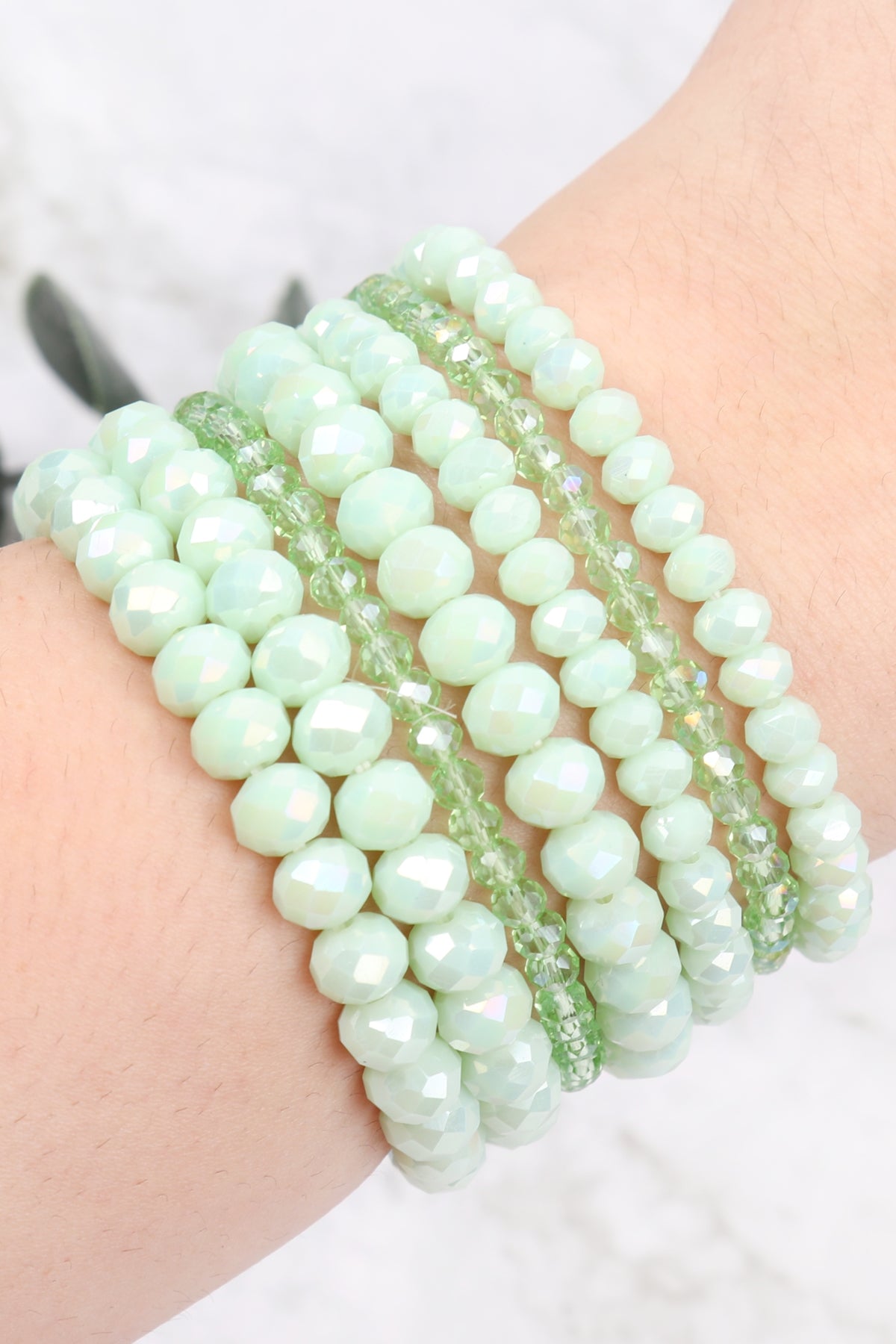 Glass Beads Stretch Bracelet