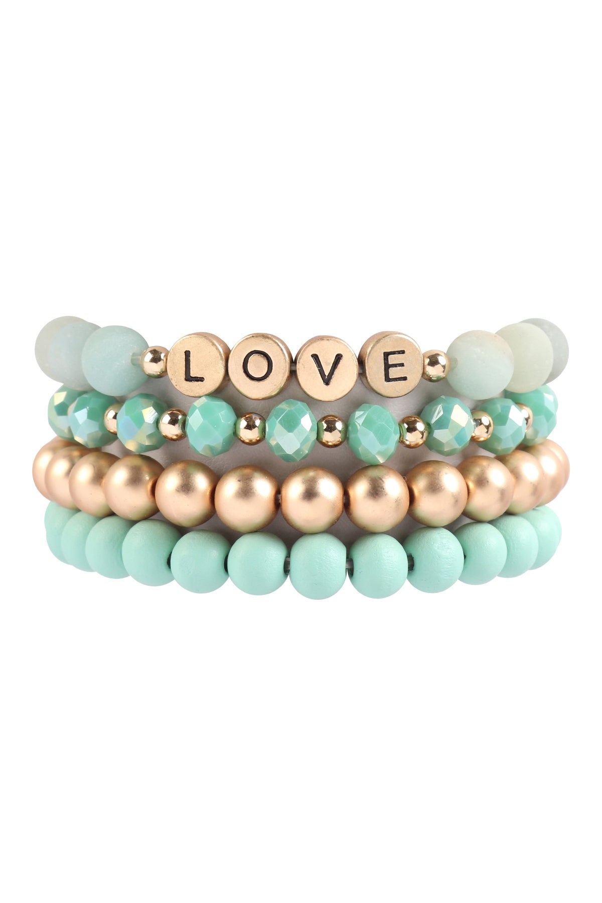 Love Charm Multiline Beaded Bracelet