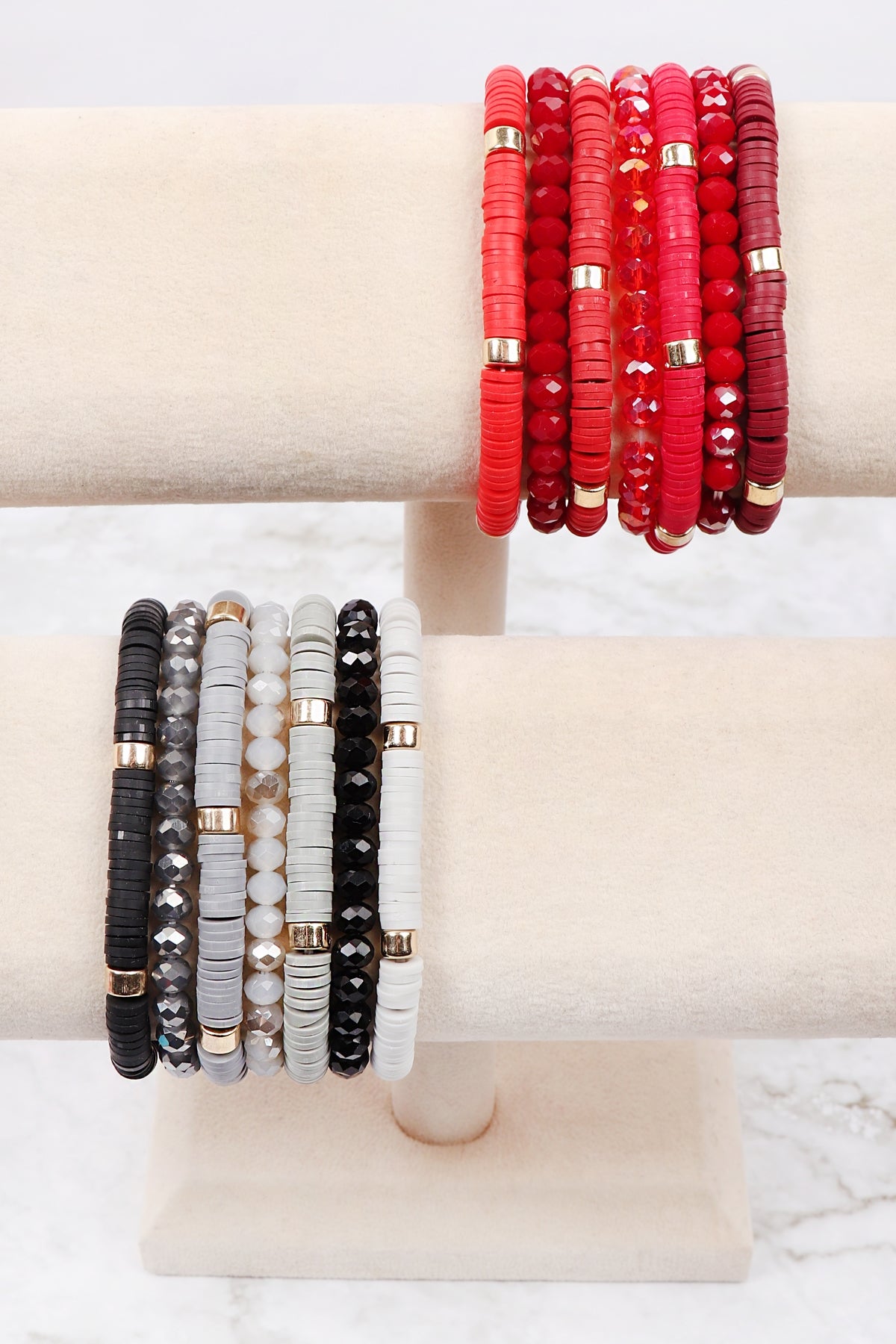 Multi Line Ring Beaded Bracelet