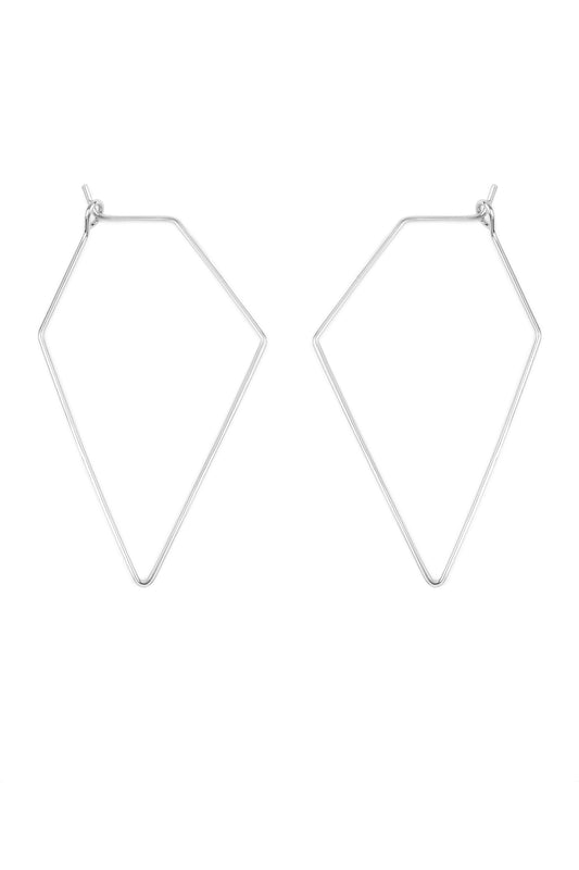 Silver Polygon Brass Earring