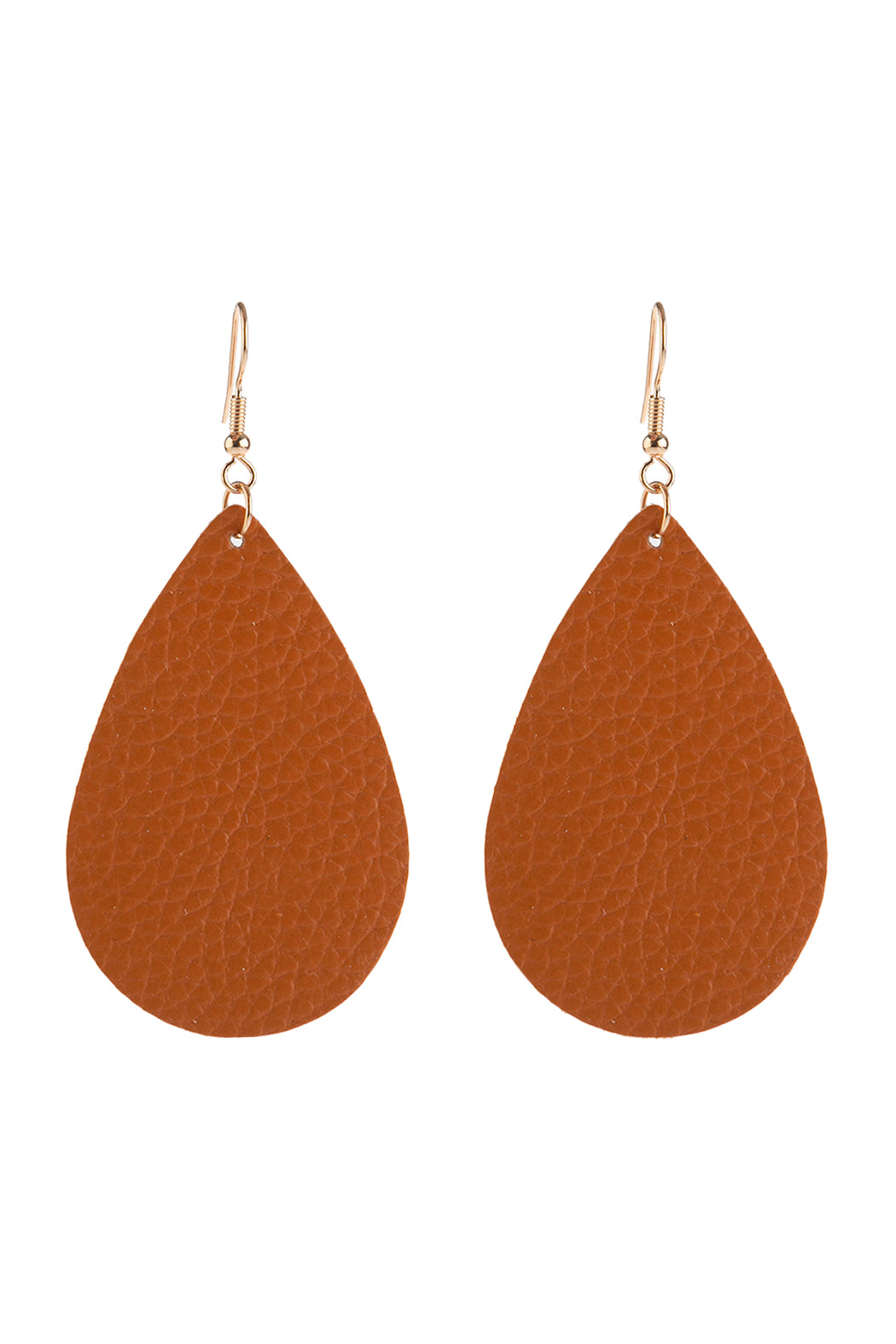 Teardrop Leather Earrings / 1PAIR