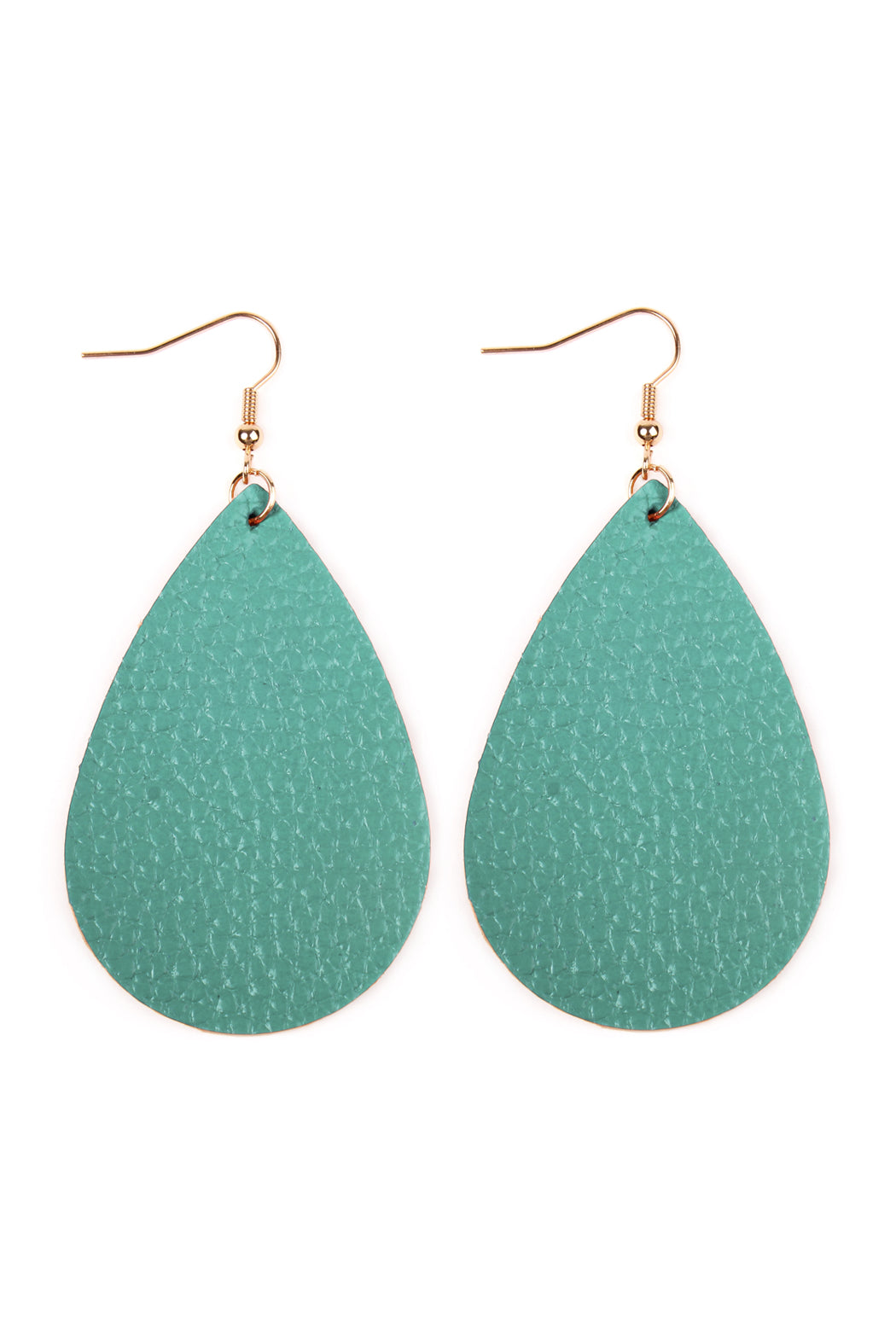 Teardrop Leather Earrings / 1PAIR