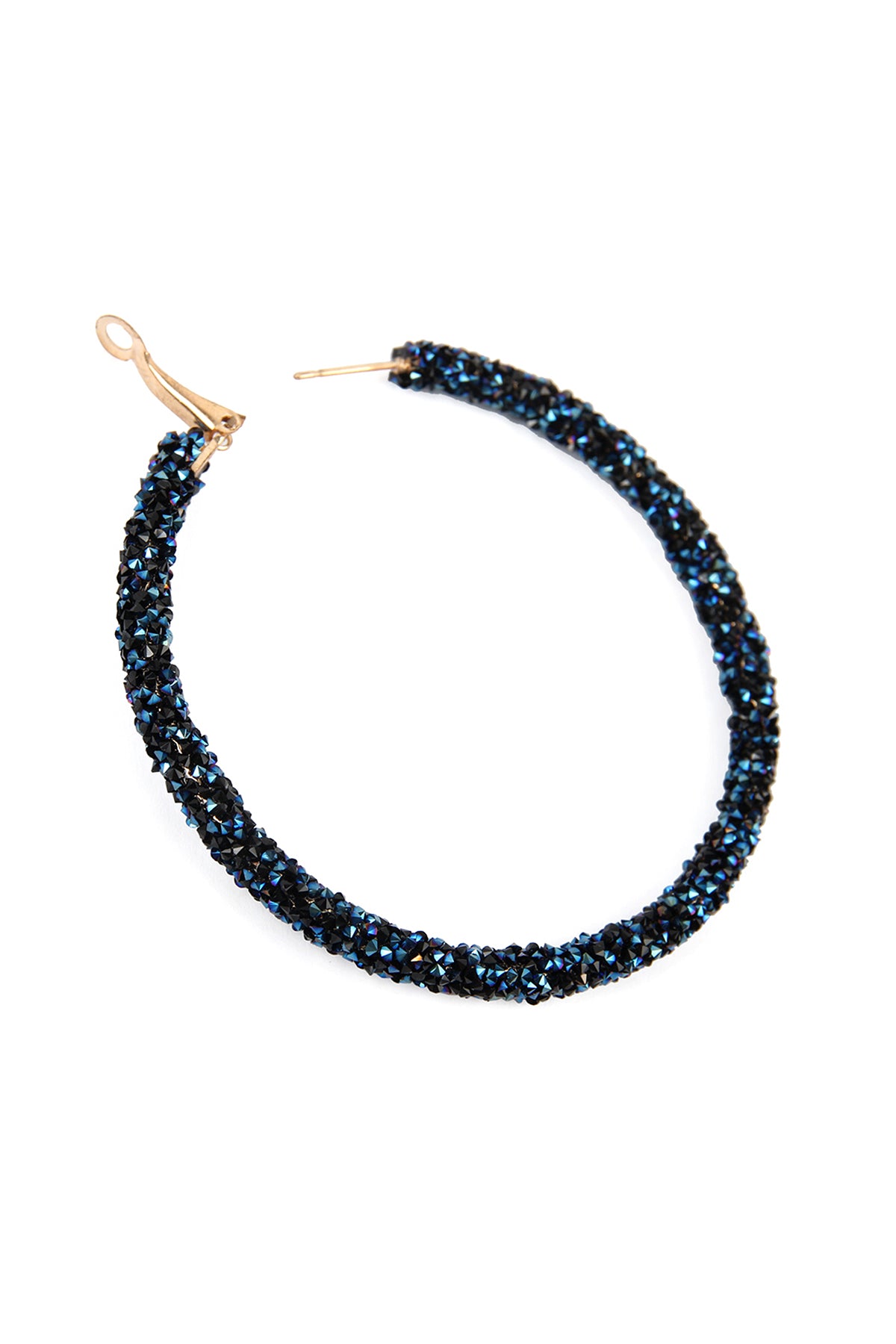 Rhinestone Coated Hoop Earring