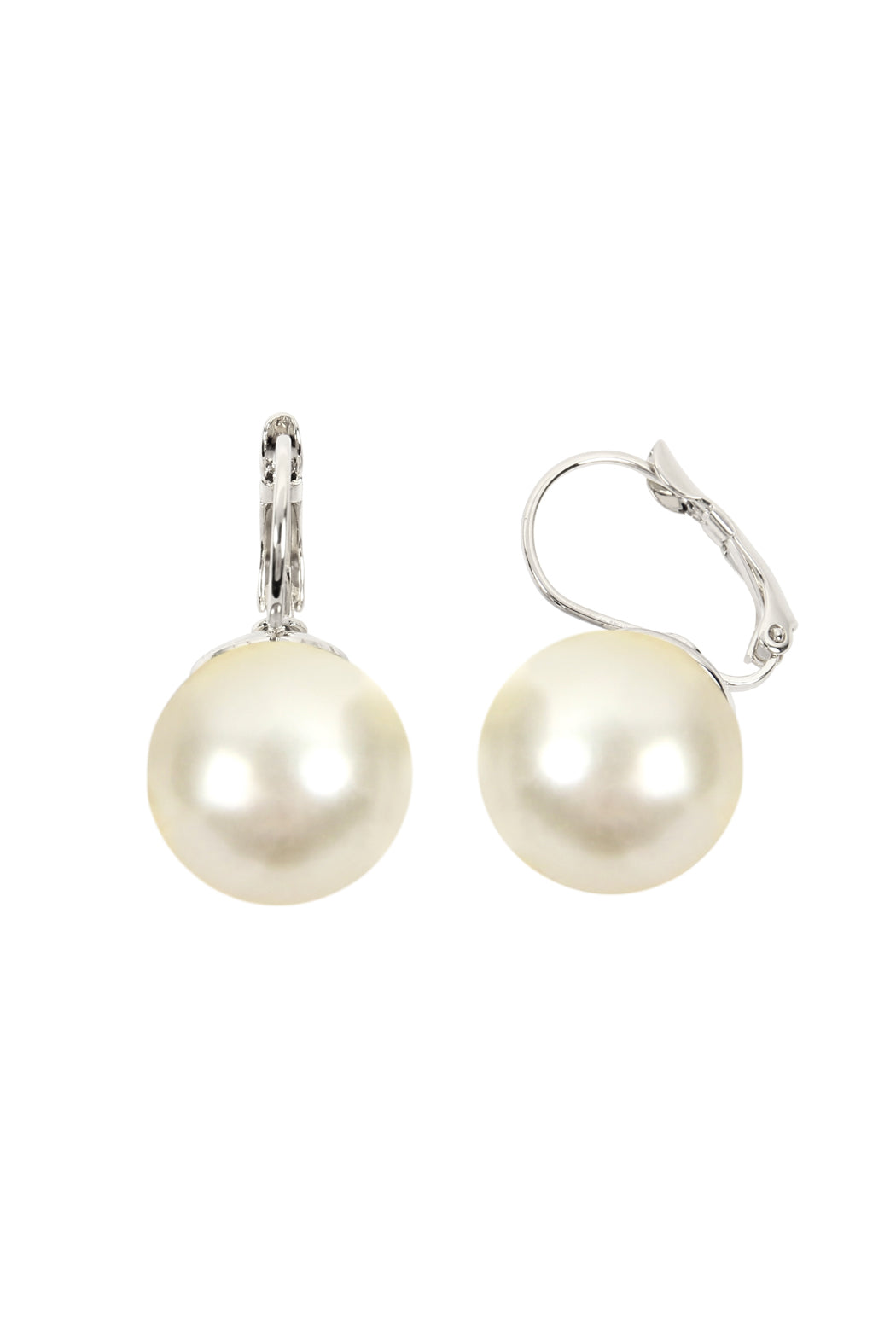 Hinged Pearl Earrings Natural