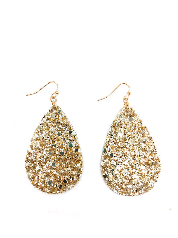 Sequin Teardrop Earrings / 1PAIRS