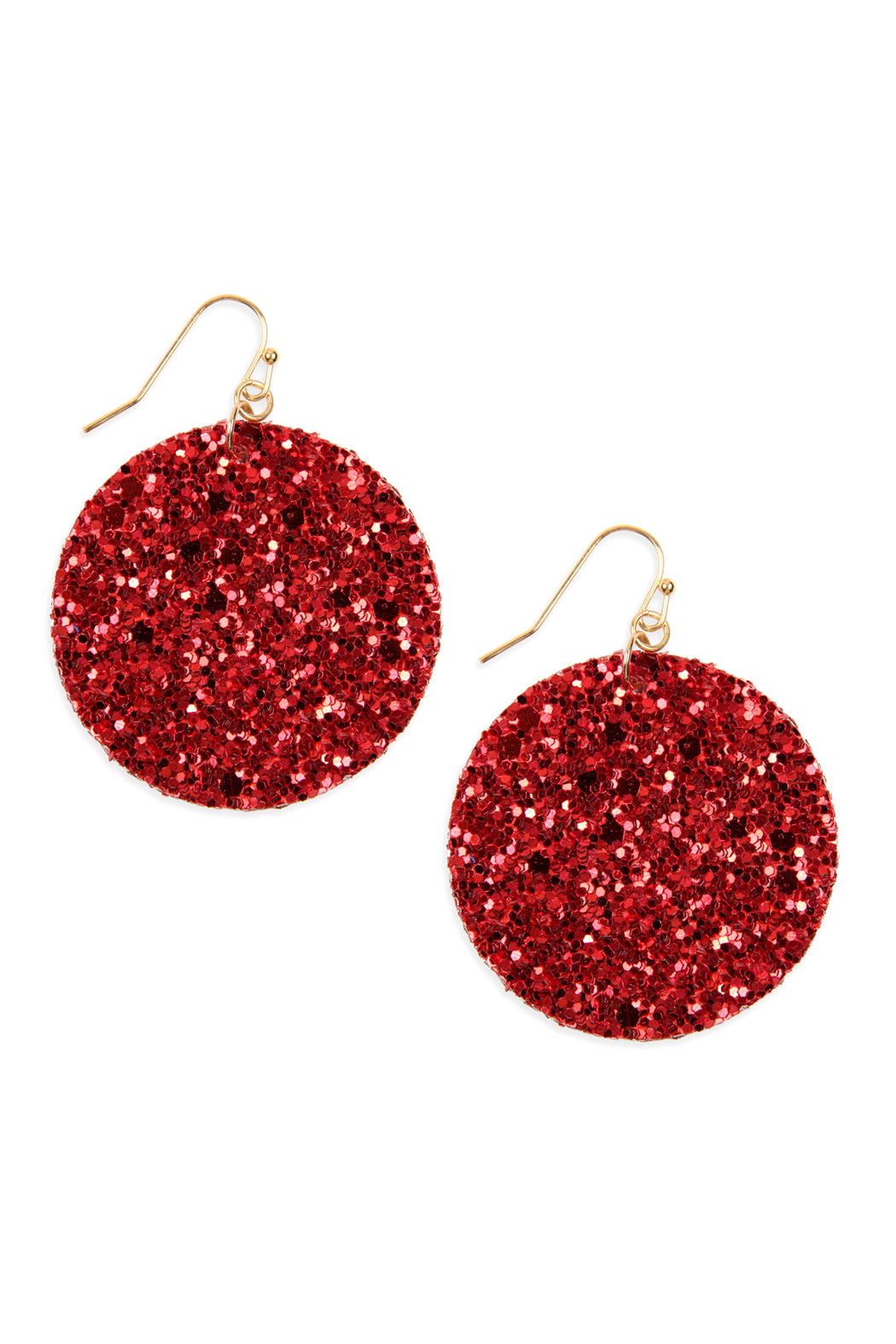 Sequin Circle Drop Earrings