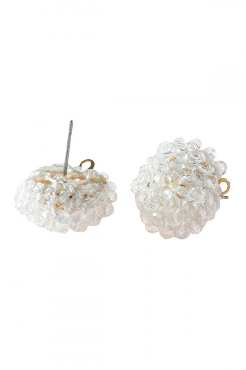 Clear Rondelle Post Earring
