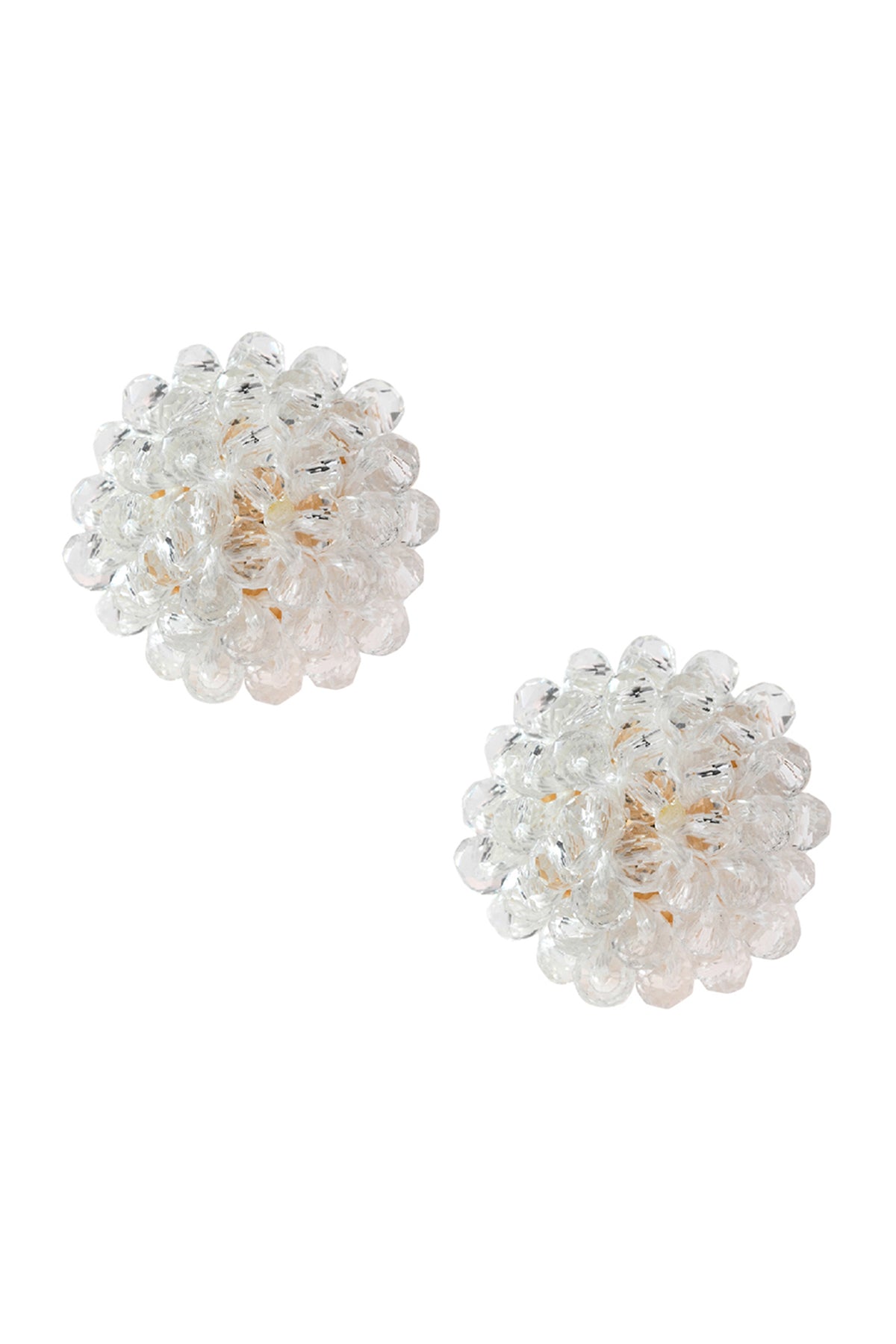 Clear Rondelle Post Earring